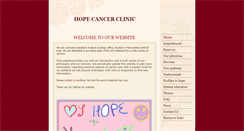 Desktop Screenshot of hopecancerclinic.net