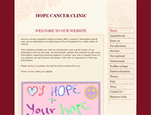 Tablet Screenshot of hopecancerclinic.net